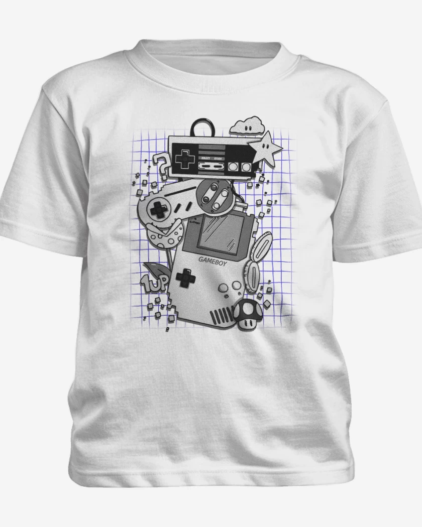 Polera de niño Blanco de Nostalgic gamer