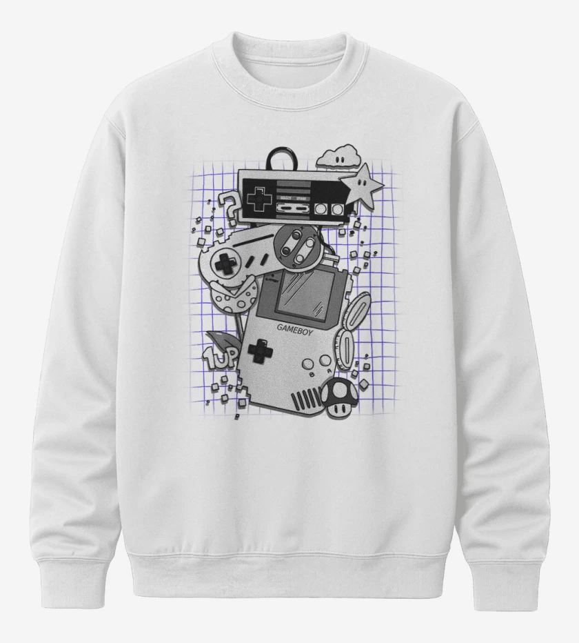 Poleron polo Blanco de Nostalgic gamer
