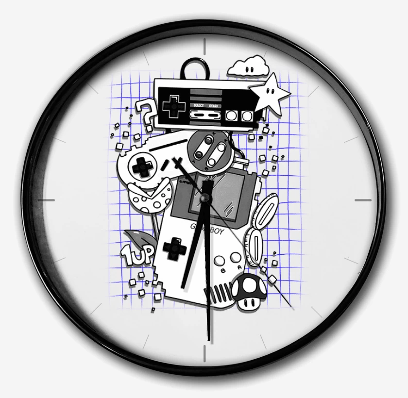 Reloj Blanco de Nostalgic gamer