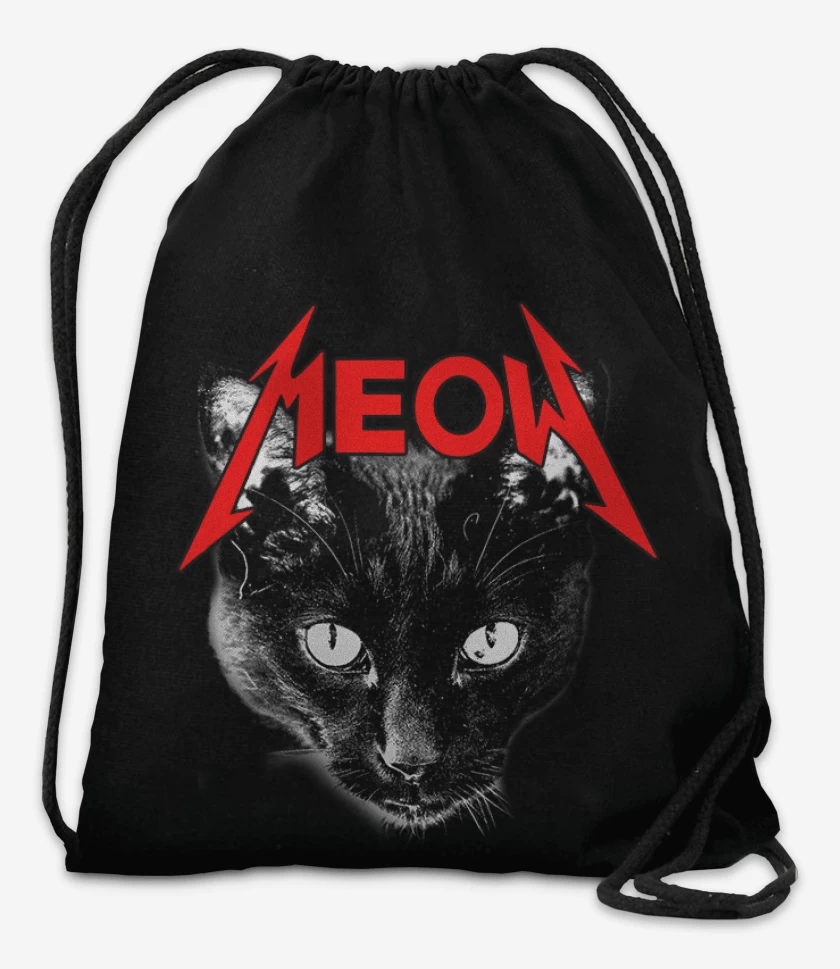Mochila Negro de Meow metallica