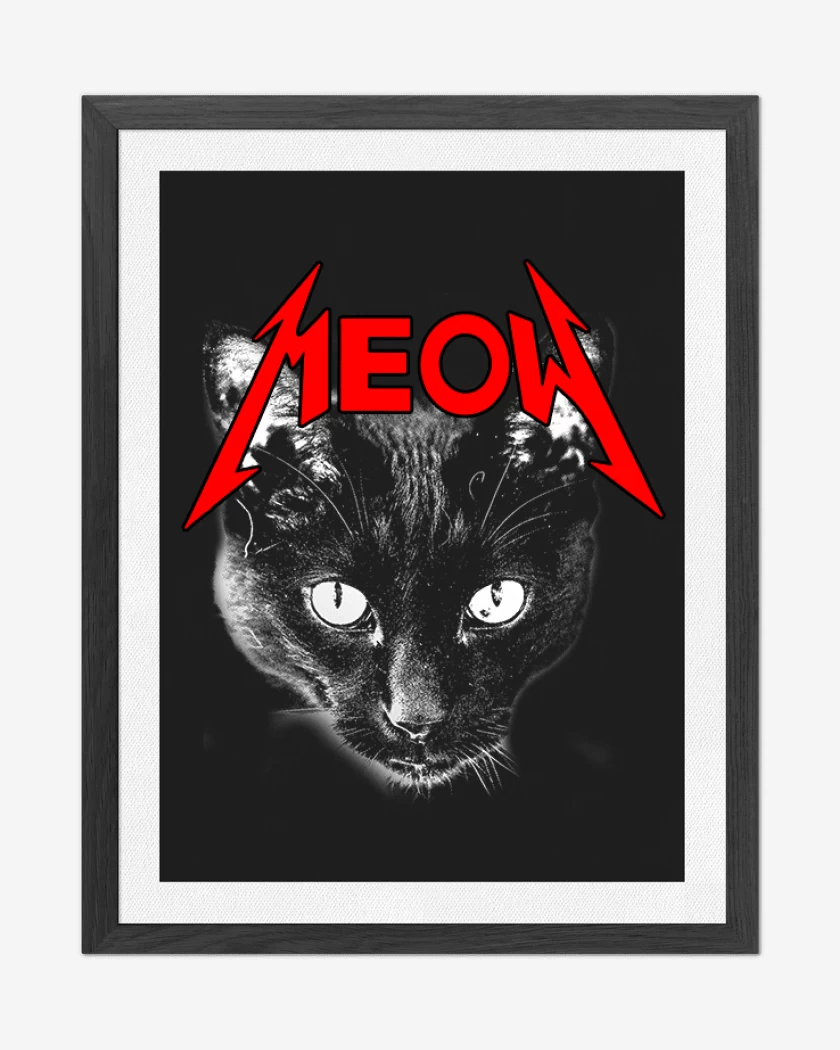 Cuadro decorativo Negro de Meow metallica