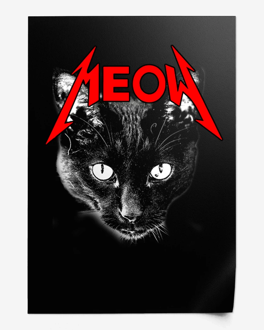 Print Meow metallica
