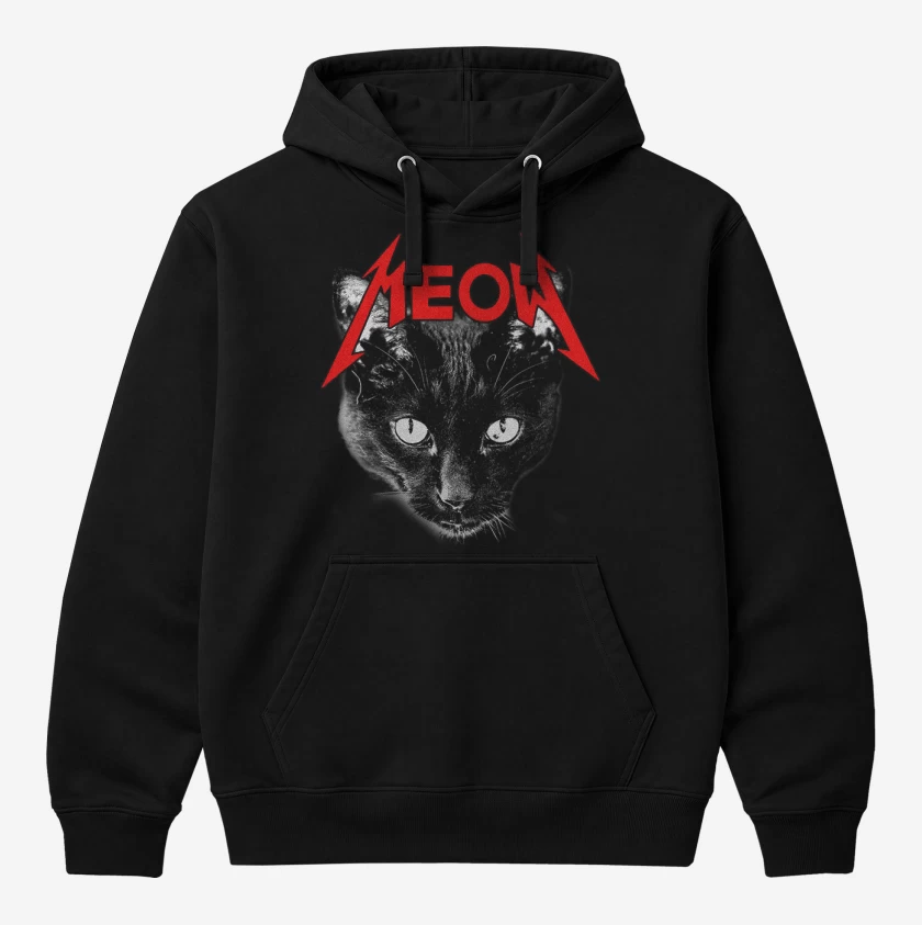 Polerón Canguro Meow metallica