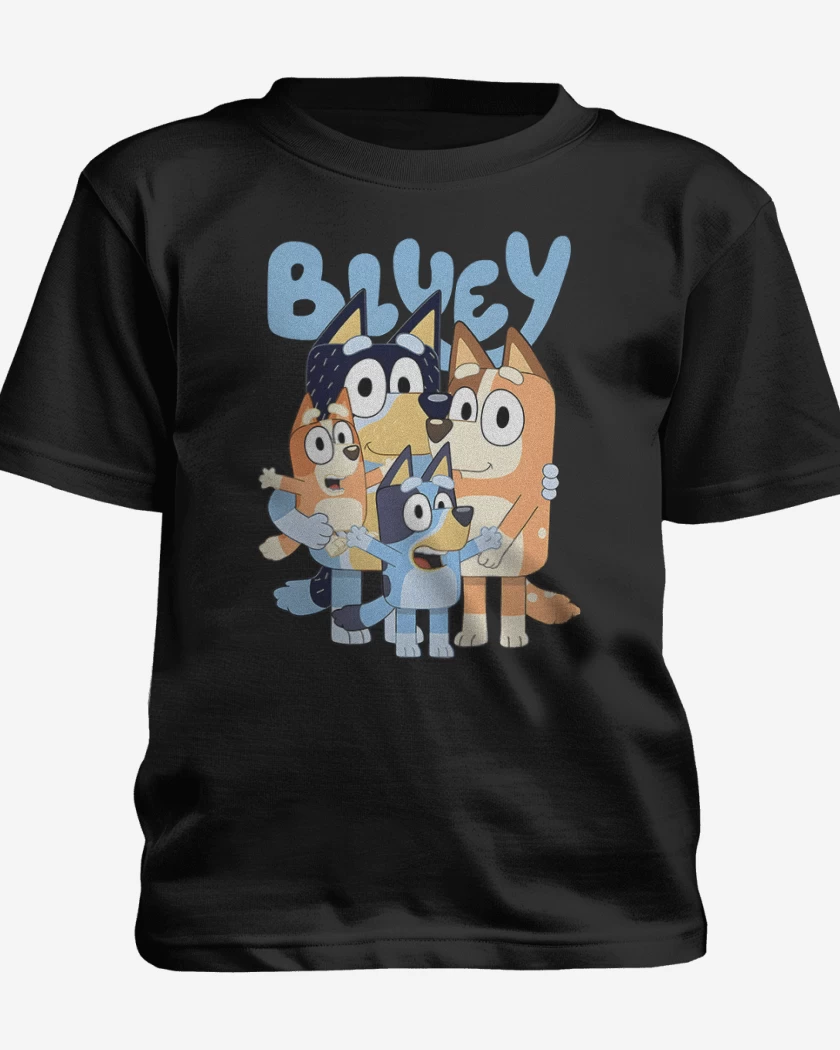 Polera de niño Negro de Familia bluey