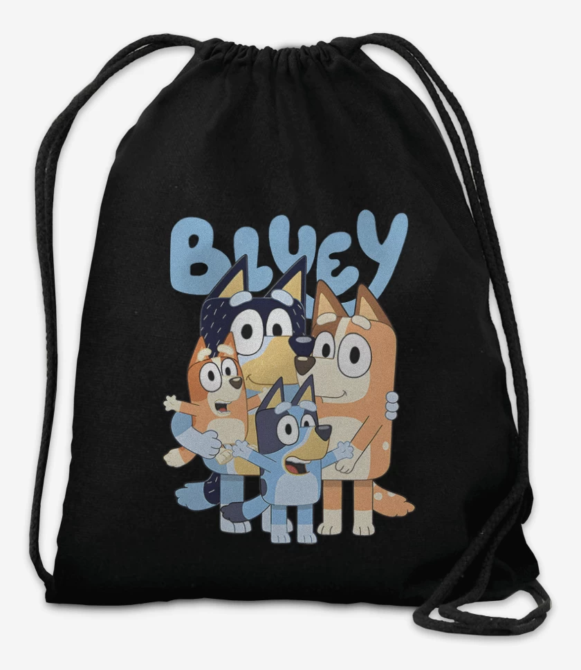 Mochila Negro de Familia bluey
