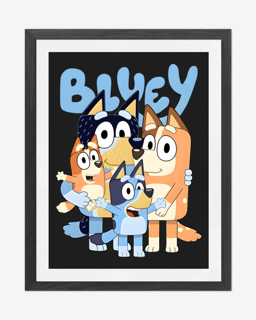 Cuadro decorativo Negro de Familia bluey