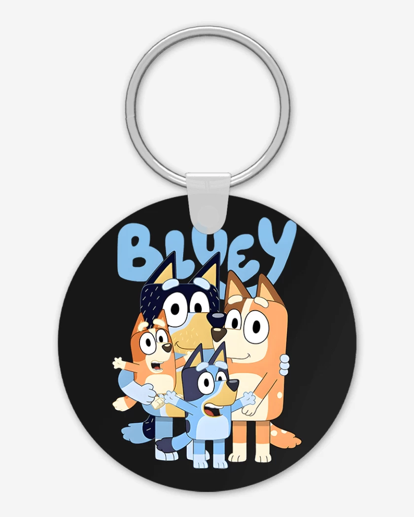 Llavero Negro de Familia bluey