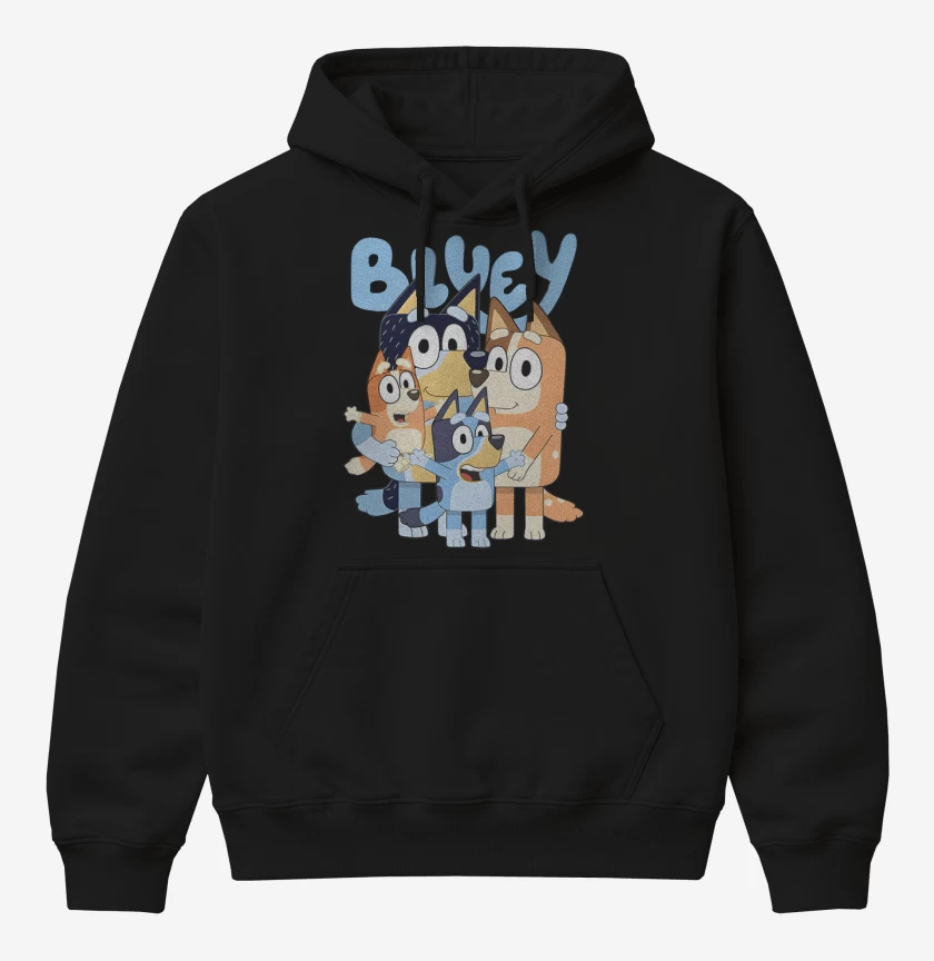 Poleron Canguro básico Negro de Familia bluey