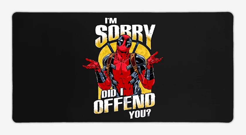 Mouse pad Gamer Negro de Deadpool offend you