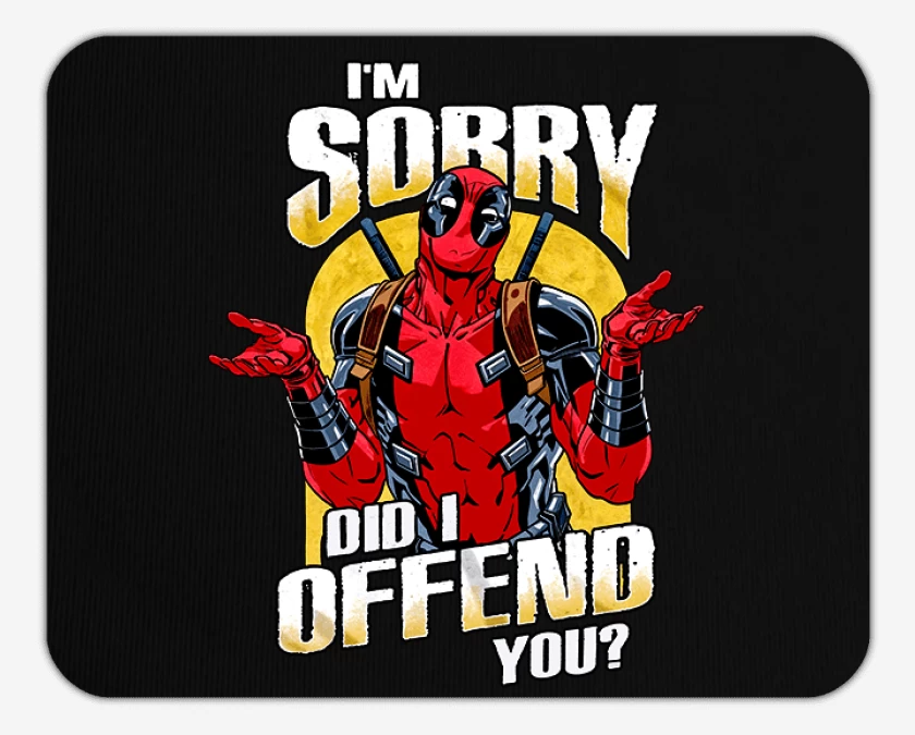 Mousepad Negro de Deadpool offend you