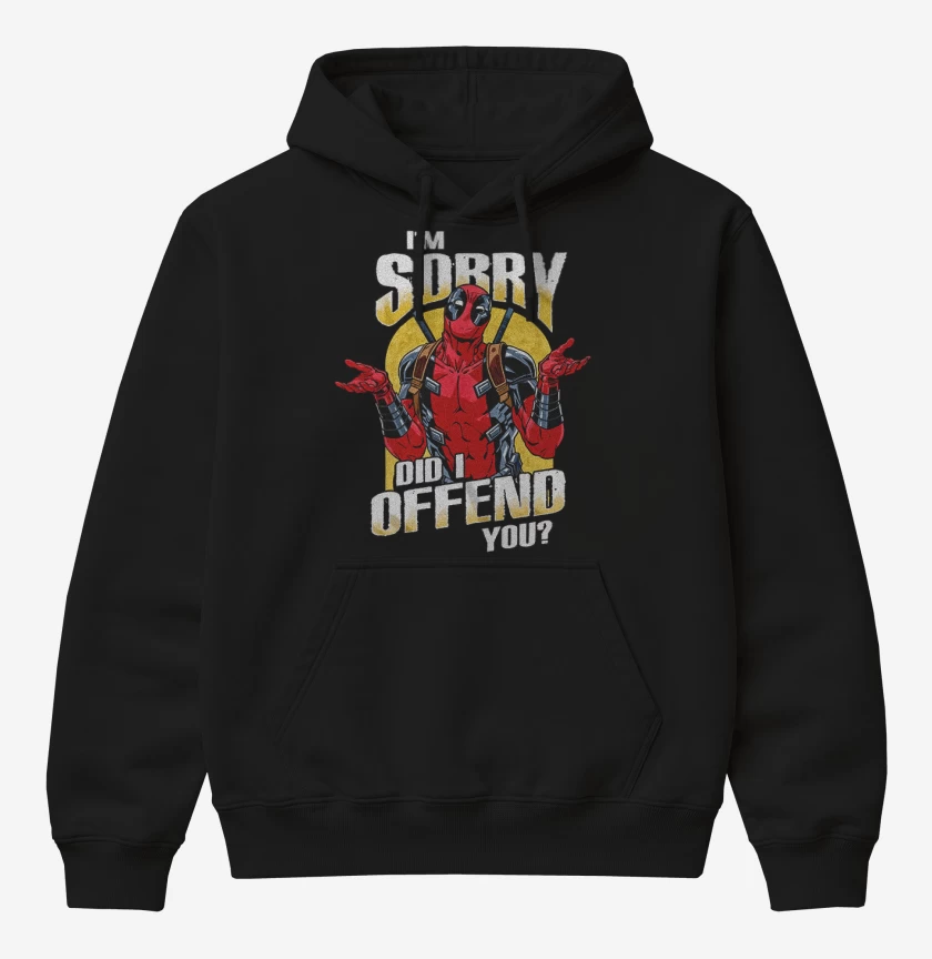 Poleron Canguro básico Deadpool offend you