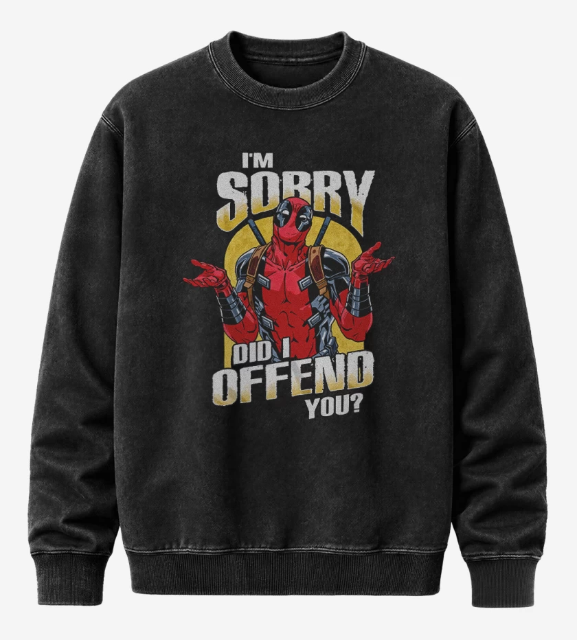 Poleron Polo Acid Wash Deadpool offend you