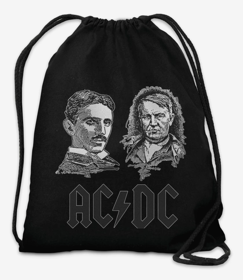 Mochila Negro de AC DC Tesla Edison