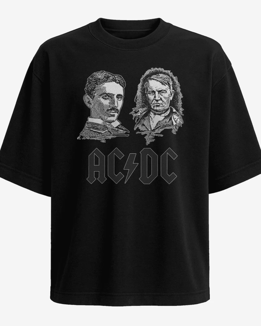 Polera Oversize AC DC Tesla Edison