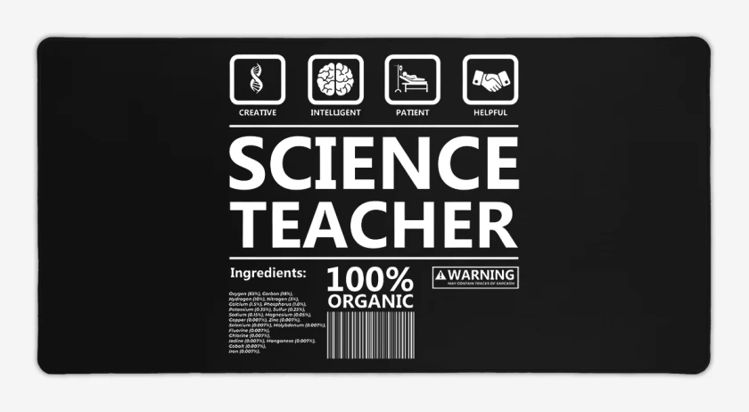 Mouse pad Gamer Negro de Science teacher