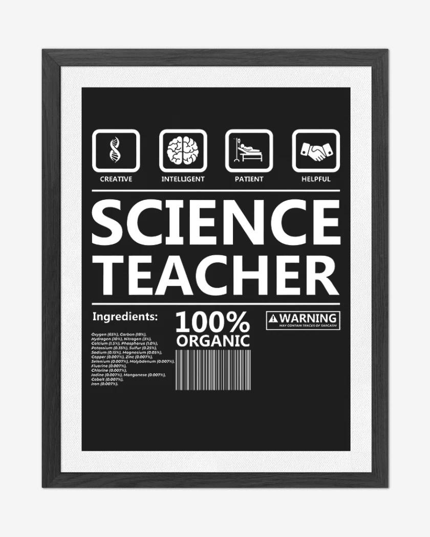 Cuadro decorativo Negro de Science teacher