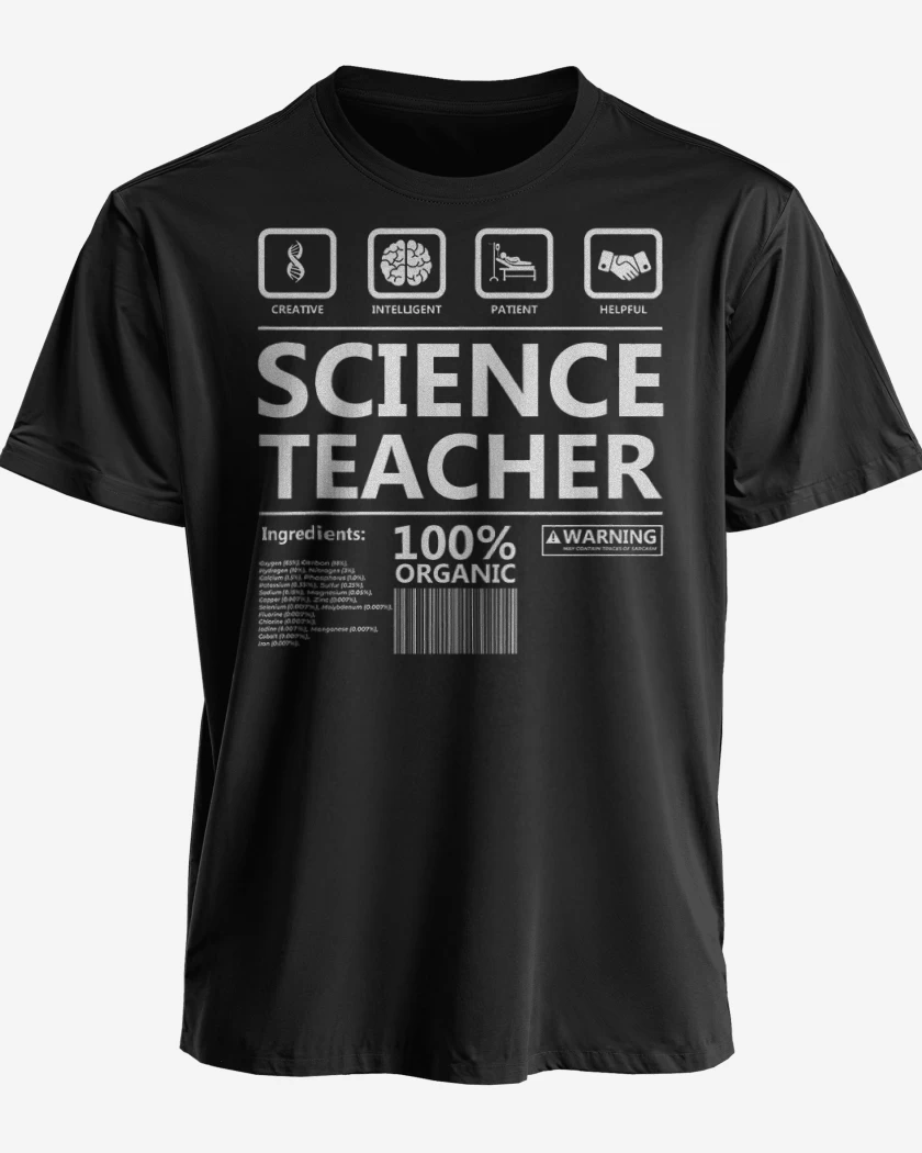 Polera premium Negro de Science teacher