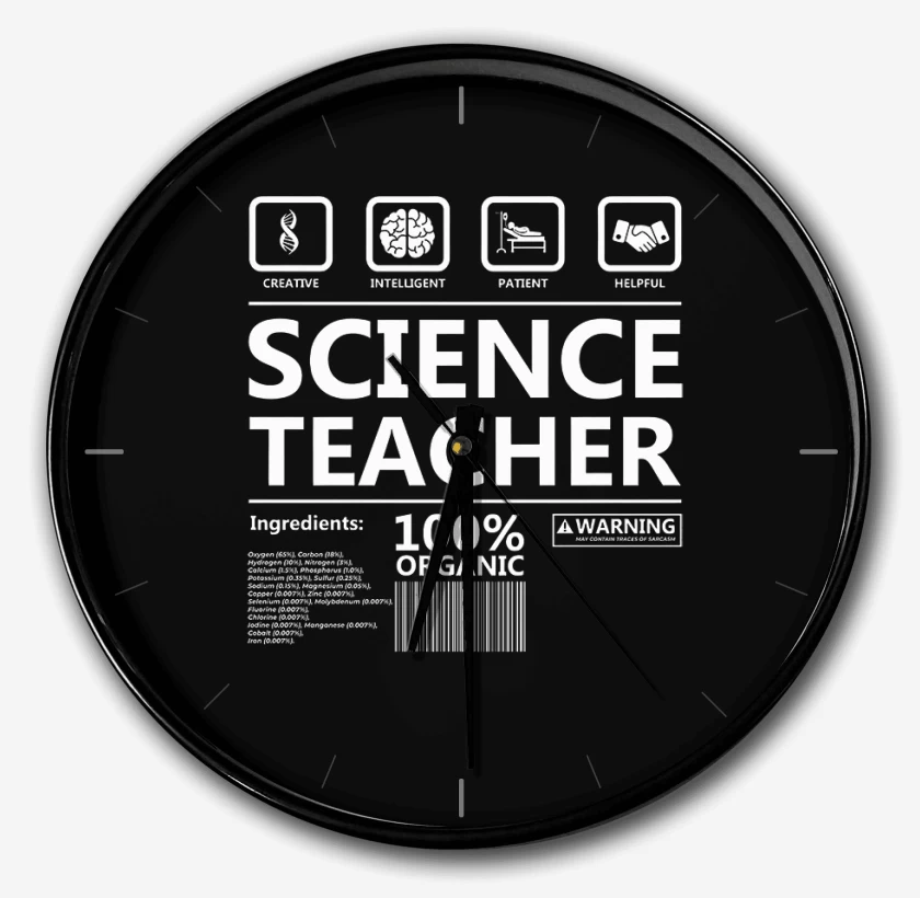 Reloj Negro de Science teacher