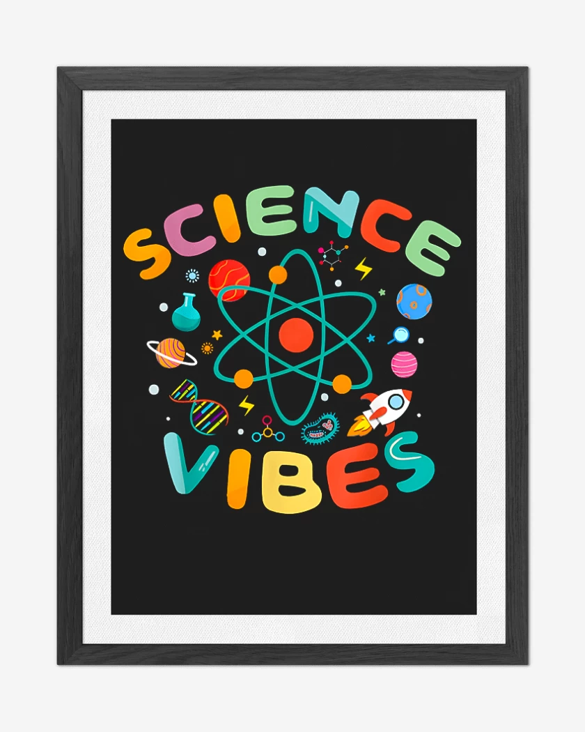 Cuadro decorativo Negro de Science vibes