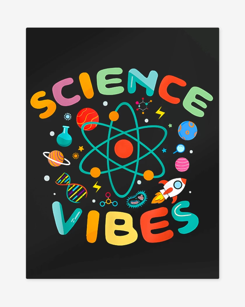 Print metalico Negro de Science vibes