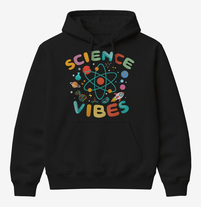Poleron Canguro básico Negro de Science vibes