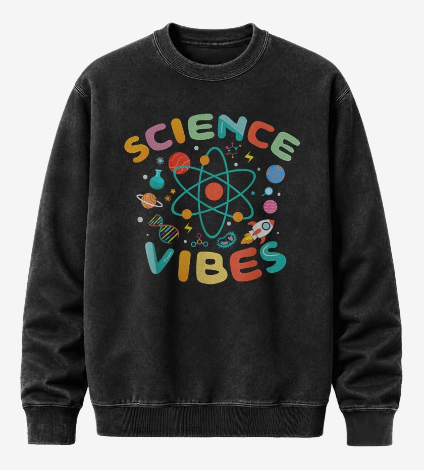 Poleron Polo Acid Wash Negro de Science vibes