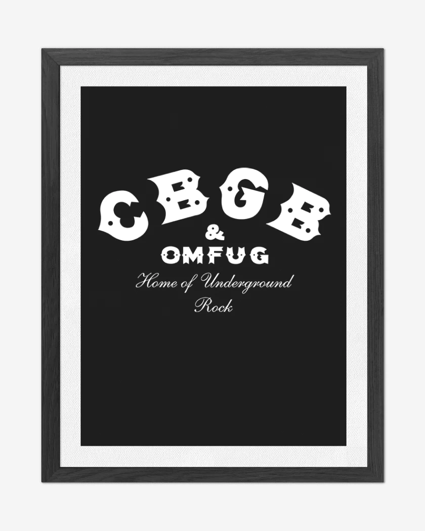 Cuadro decorativo Negro de CBGB