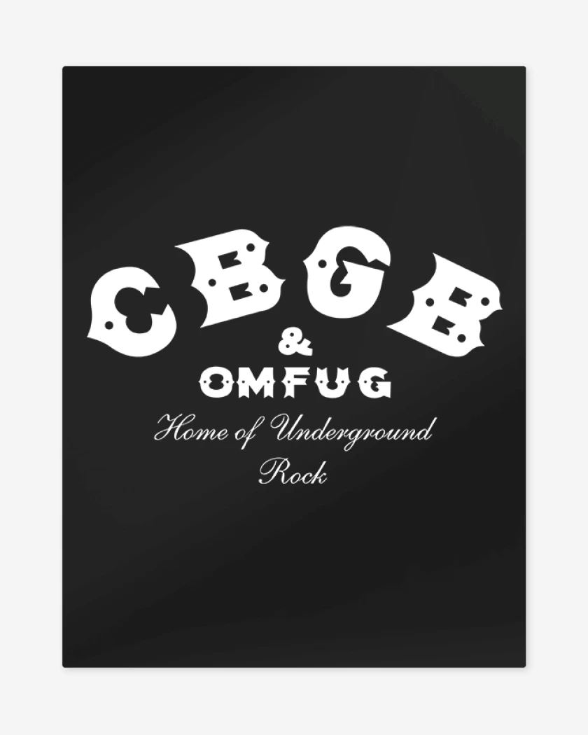 Print metalico Negro de CBGB