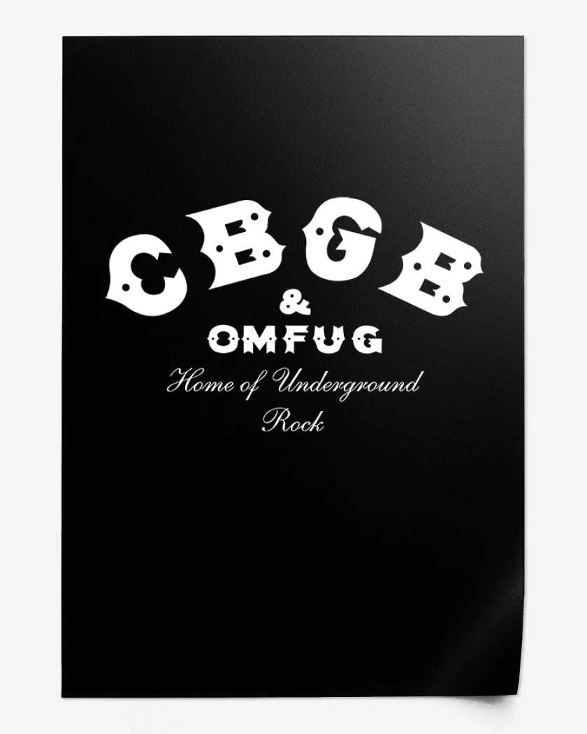 Print Negro de CBGB