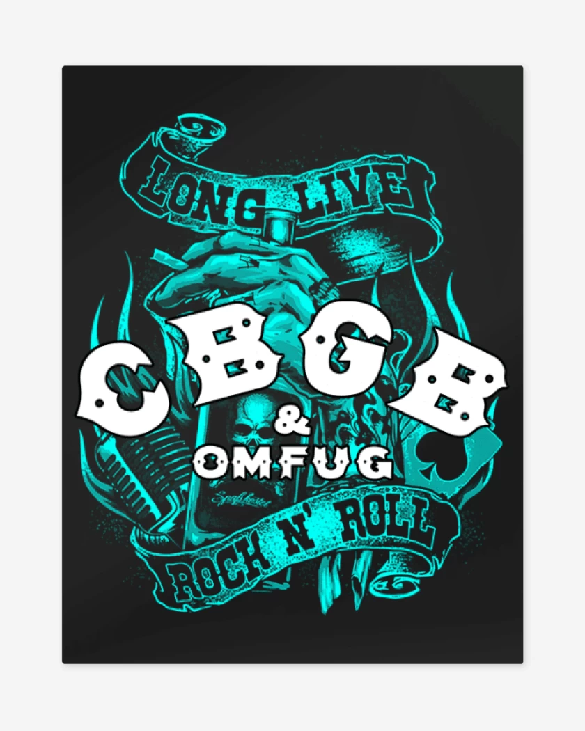 Print metalico Negro de Cbgb 2