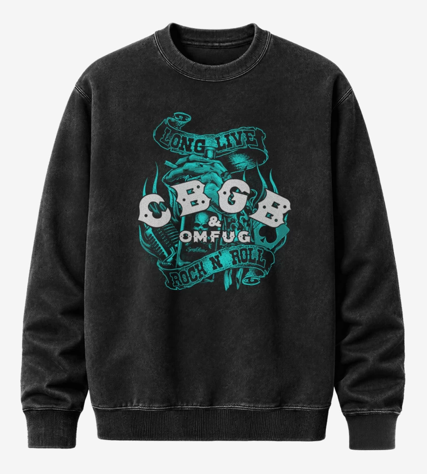 Poleron Polo Acid Wash Negro de Cbgb 2