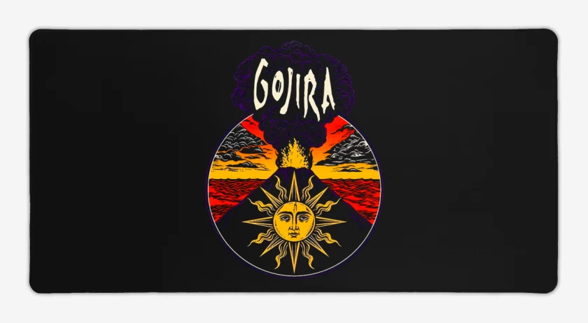 Mouse pad Gamer Negro de Gojira 1