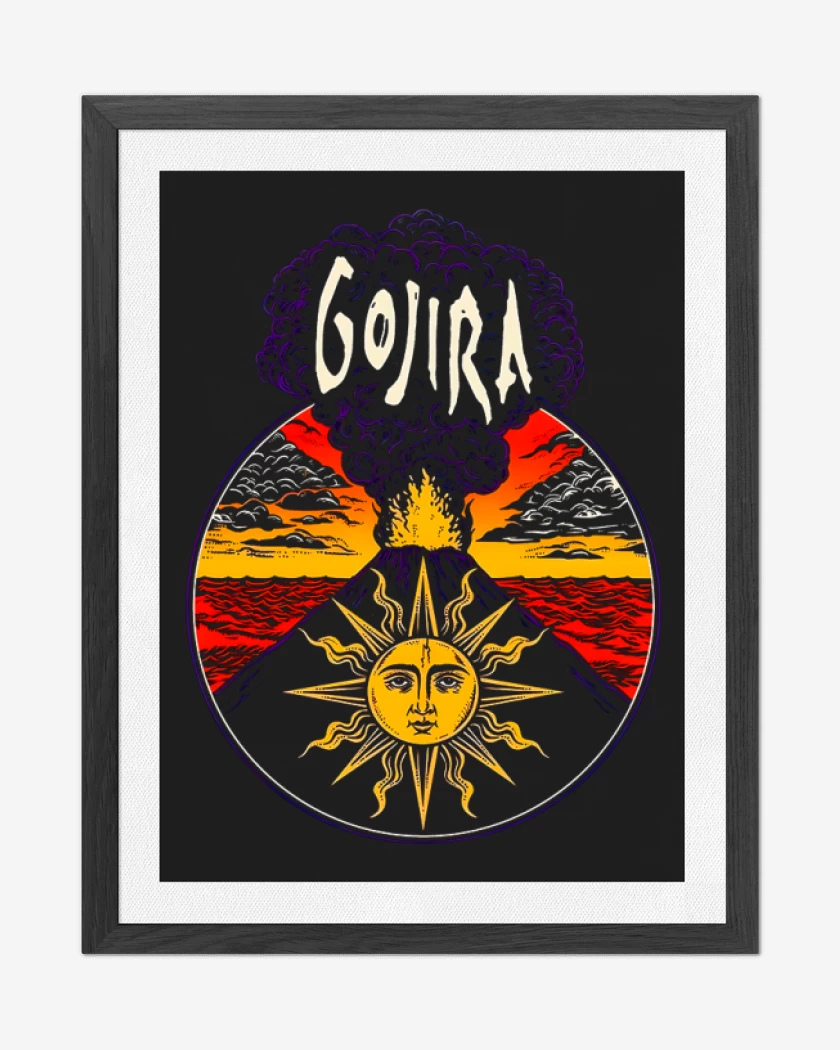 Cuadro decorativo Negro de Gojira 1