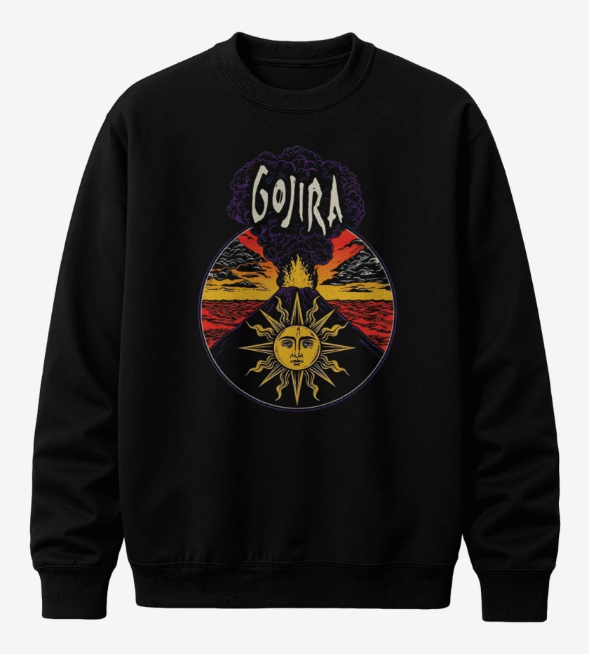 Poleron polo Negro de Gojira 1