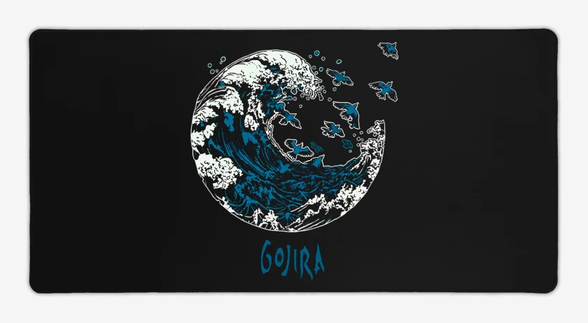 Mouse pad Gamer Negro de Gojira 2 