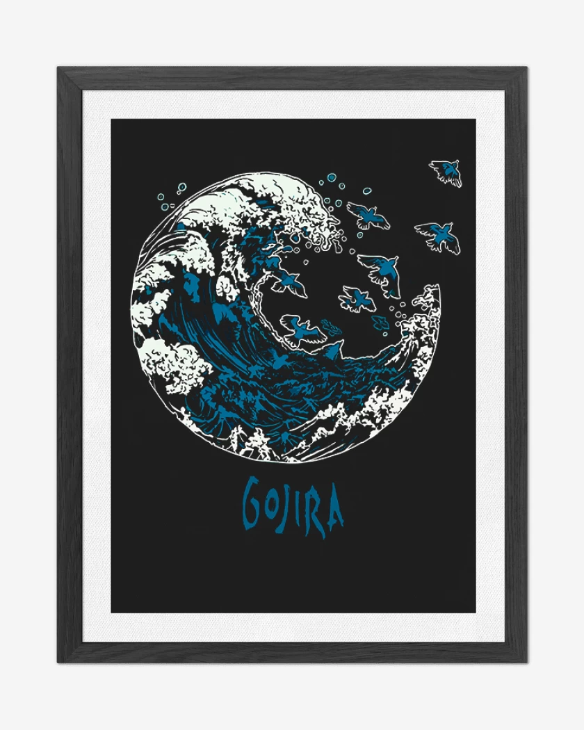 Cuadro decorativo Negro de Gojira 2 