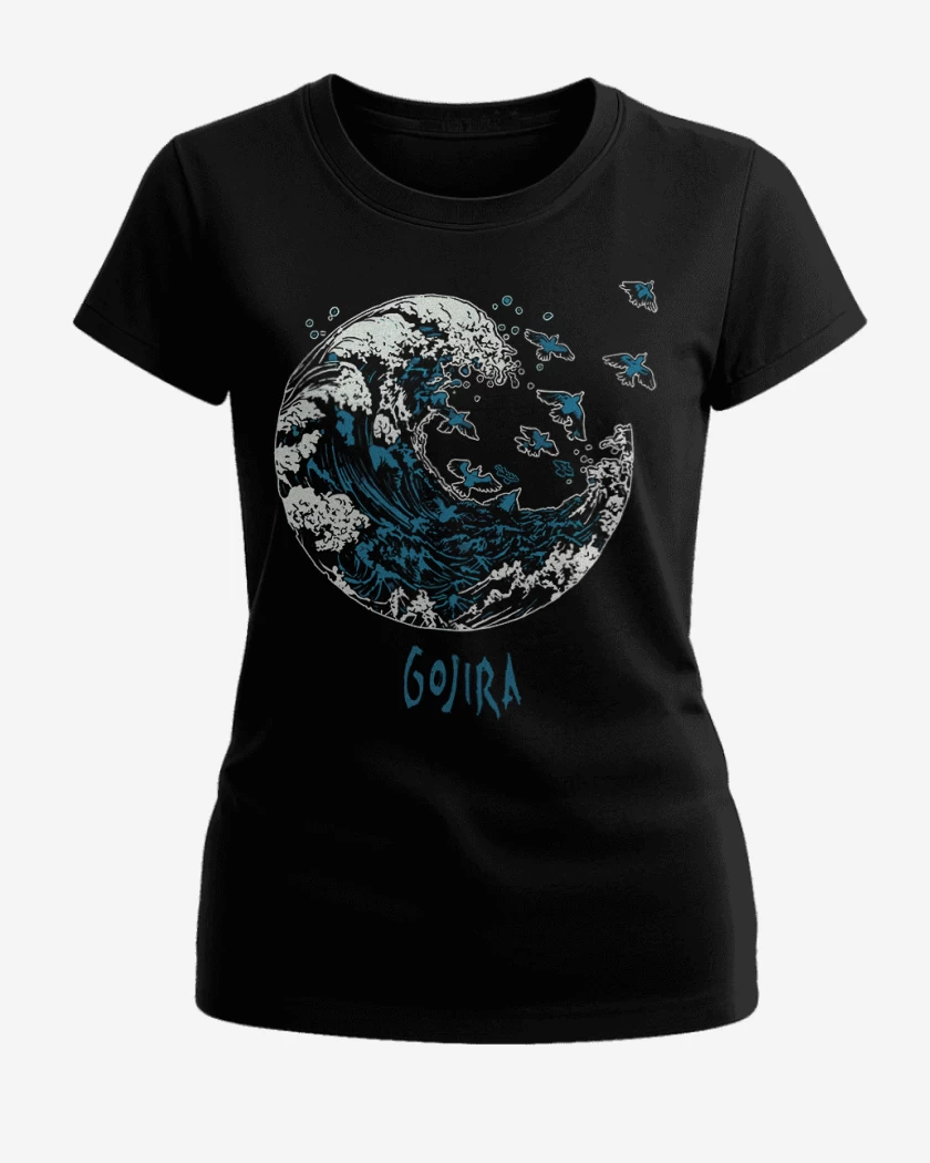 Polera de Mujer Negro de Gojira 2 
