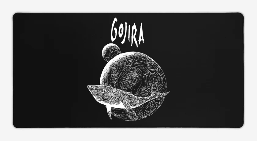 Mouse pad Gamer Negro de Gojira 3