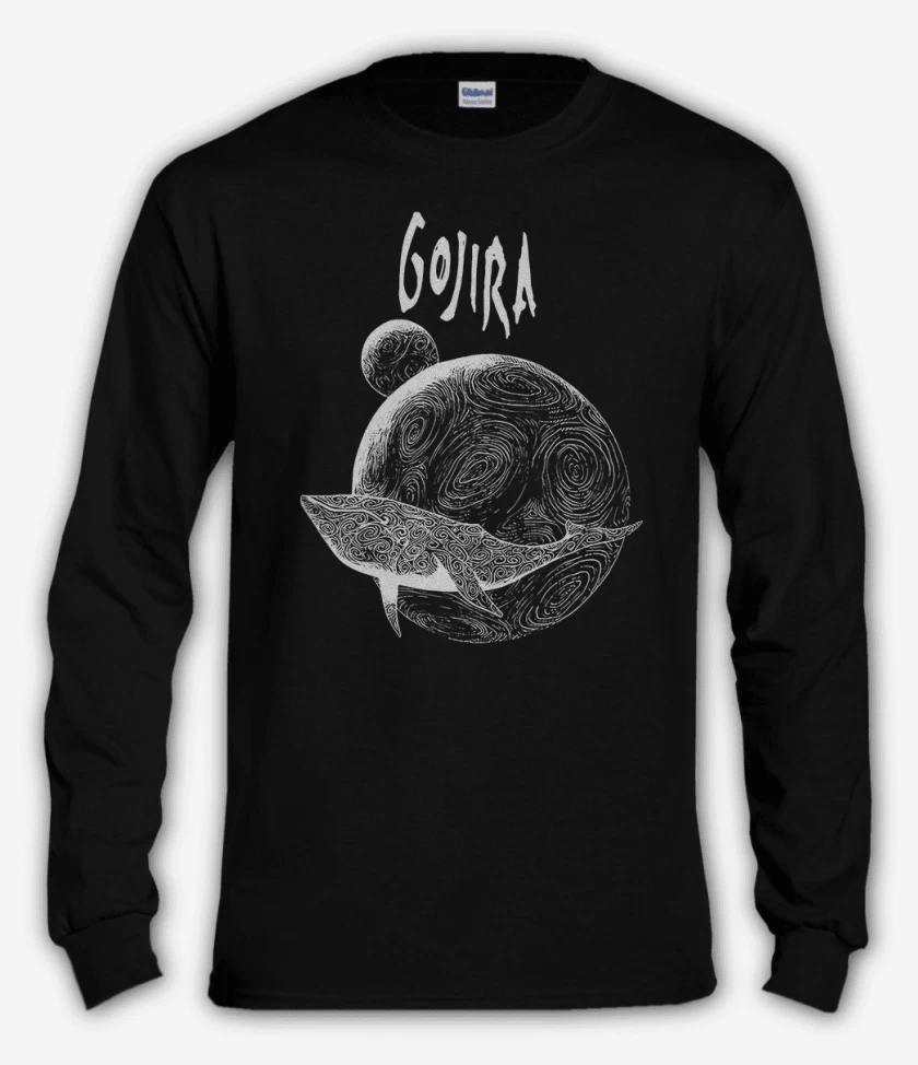 Polera manga larga Negro de Gojira 3