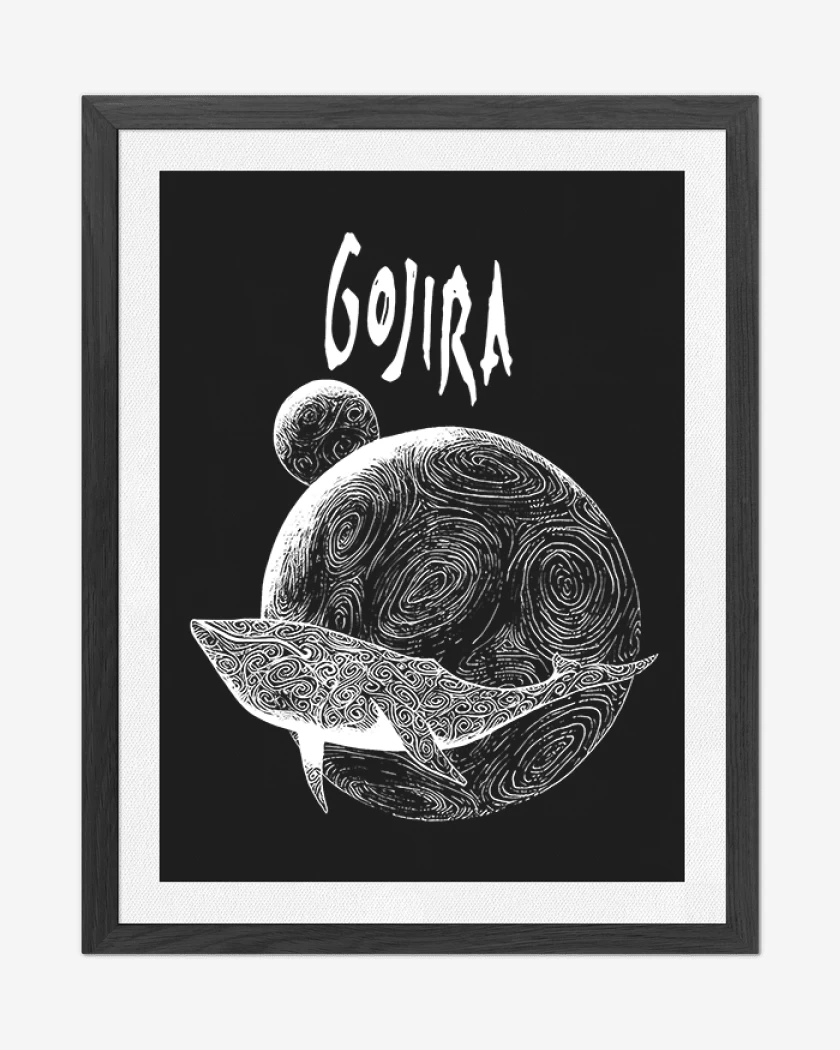 Cuadro decorativo Negro de Gojira 3