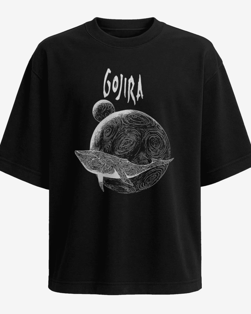 Polera Oversize Negro de Gojira 3