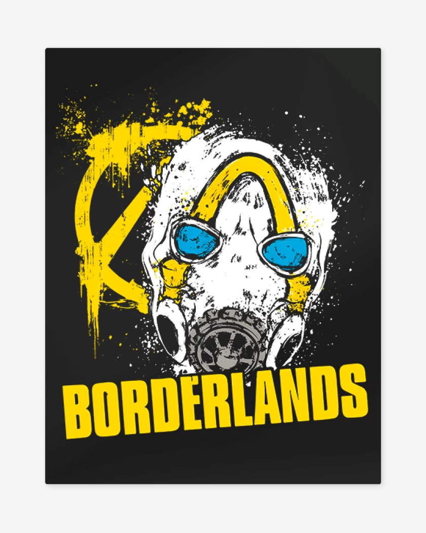 Print metalico Negro de Borderlands