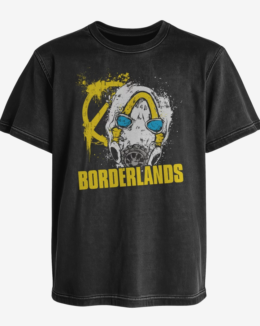 Polera desgastada Negro de Borderlands