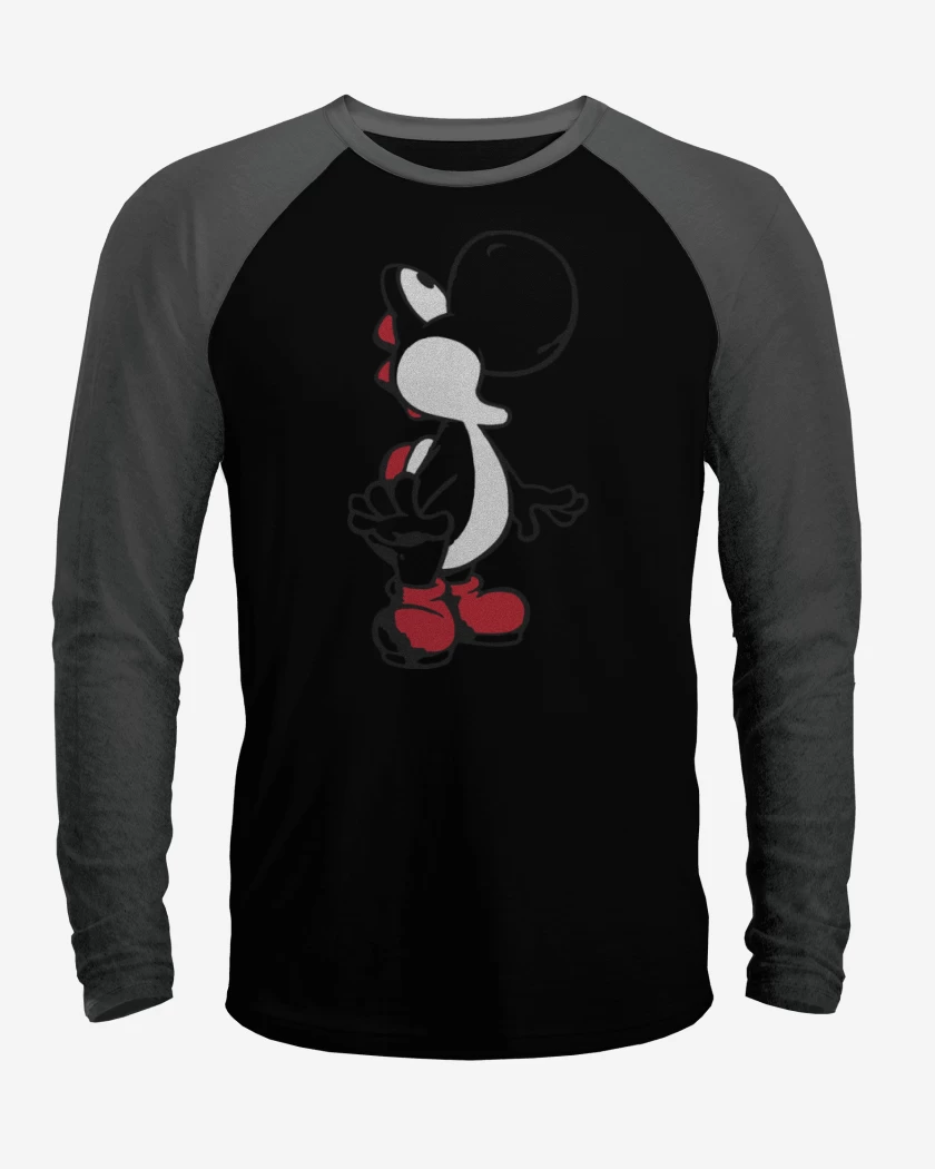Polera Raglan Negro / Negro Heather de Yoshi