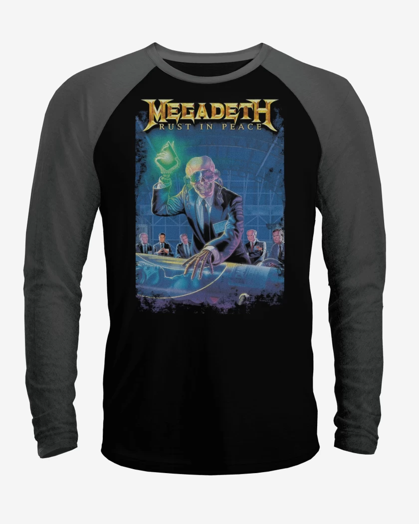 Polera Raglan Negro / Negro Heather de Rust in Peace