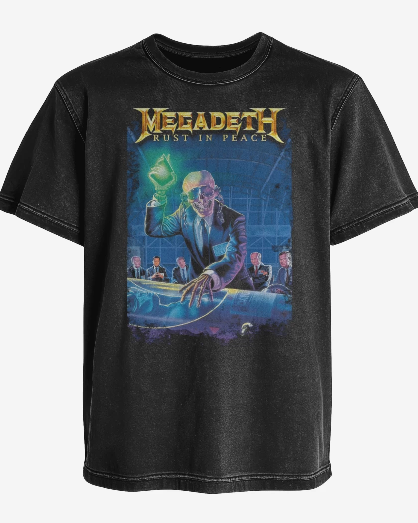 Polera desgastada Rust in Peace