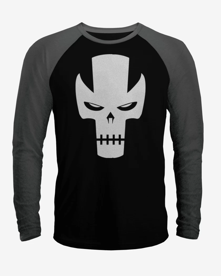 Polera Raglan Negro / Negro Heather de Crossbone