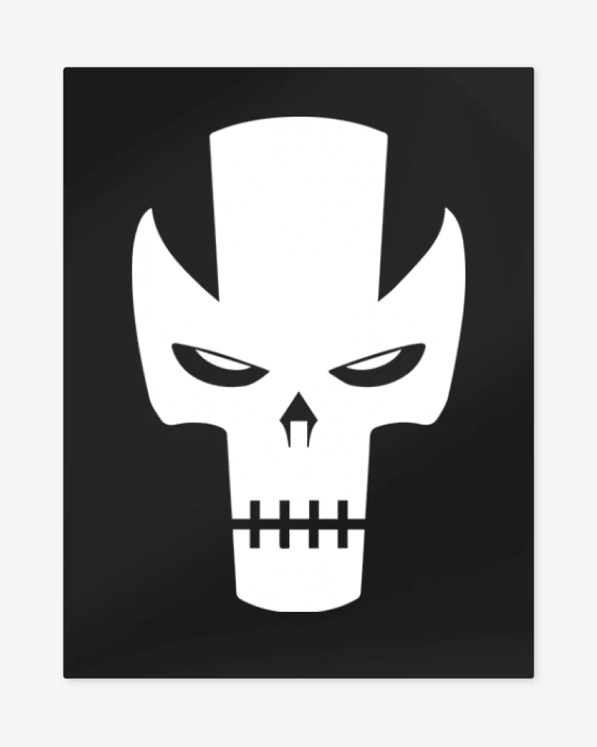 Print metalico Negro de Crossbone