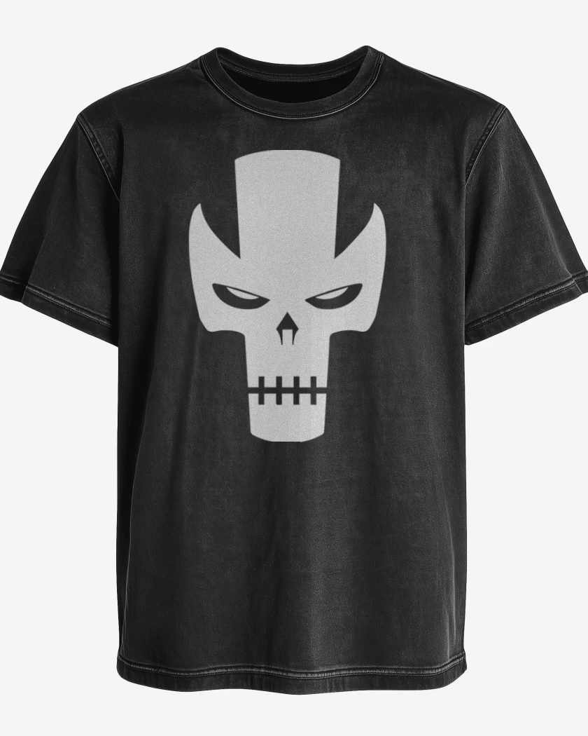 Polera desgastada Negro de Crossbone