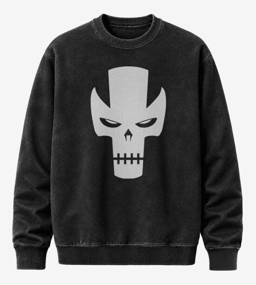 Poleron Polo Acid Wash Negro de Crossbone